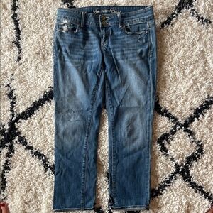 American Eagle Outfitters Blue Ankle Capri Jeans